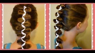 French Dutch Loony Ribbon Braid Cute Hairstyles Hair4MyPrincess [upl. by Gabbey]