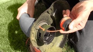 How to replace string trimmer edger line [upl. by Ardnayek]