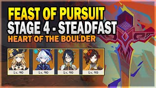 Feast of Pursuit  Stage 4 Heart of the Boulder  Steadfast Difficulty  Genshin Impact [upl. by Violette]