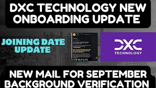 Dxc technology onboarding updateDxc technology new joining Update [upl. by Yanehs]