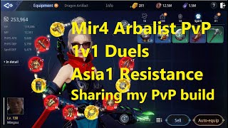 Mir4 Arbalist PvP Fighting against HOFStorm alliance in Asia1 PvP build in the description [upl. by Novikoff]