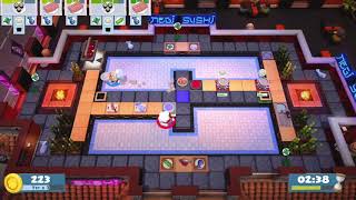 Overcooked 2 Level 45 2 Players 3 Stars [upl. by Erapsag371]