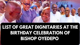 GREAT DIGNITARIES AT BISHOP OYEDEPOS 70TH BIRTHDAY CELEBRATION god bishopdavidoyedepo birthday [upl. by Somisareg]