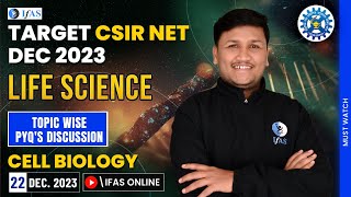 Cell Biology PYQ for CSIR NET Life Science Dec 2023 Exam Topic Wise PYQ Discussion  IFAS [upl. by Sucitivel979]