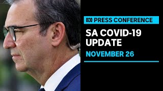 South Australian Premier Steven Marshall gives a daily COVID19 update  ABC News [upl. by Legra]