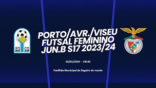 EDC Gondomar  Sport Viseu Benfica  PortoAvrViseu Futsal Feminino JunB S17 202324 02012024 [upl. by Ennovihc923]