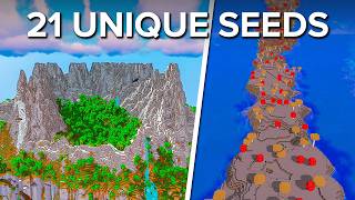 21 UNIQUE Seeds in Minecraft 121 [upl. by Ecinaj]