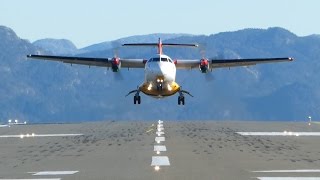 DAT  Stordflyet ATR42 takeoff Stord airport october 2016 [upl. by Gustave]