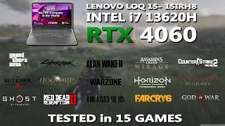 LENOVO LOQ 15 15IRH8 i7 13620H  RTX 4060 Gaming Benchmark  Tested in 15 Games  RTX 4060 [upl. by Sven]