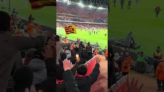 Jurgen Klopp Fist Pump Celebrations With Liverpool Fans At The Emirates [upl. by Eleen]