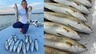 Speckled Trout Slay Day in Matagorda TX [upl. by Tomasina272]