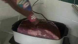 How to make a brisket in a crock pot  Part 1 [upl. by Belamy260]