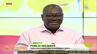 TV3NewDay Public Holidays Proposal  Sosu Advocates for Two Additional Days [upl. by Weyermann234]