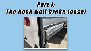 RV Back Wall Disaster Exposing The Damage Part 1 [upl. by Aleiram]