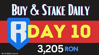 RONIN TOKEN Ron Token Daily Buys amp Staking Journeys  DAY 10 [upl. by Aronoff]