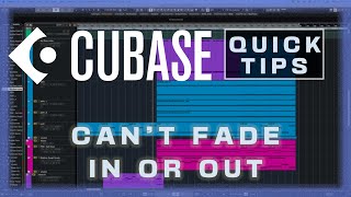 Cant Fade Audio In or Out  Fades Greyed Out in Cubase [upl. by Ruyam]