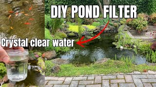 The BEST DIY POND FILTER for CRYSTAL CLEAR WATER [upl. by Derrick664]