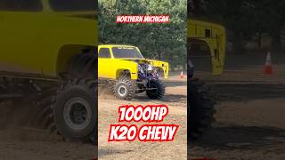 1000 HP fully CAGED k20 send a ROOST dragracing k20 chevy nitrous northernmichigan gopro [upl. by Aniuqahs]