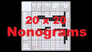 Solving 20x20 Nonograms [upl. by Neale452]