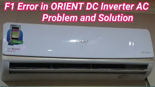 F1 Error in Orient Dc inverter AC problem Solve in UrduHindi [upl. by Suivatnod]