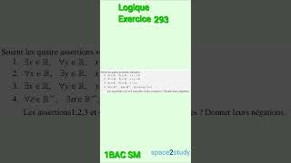 Exercice 293 Logique 1BACSM Maths [upl. by Aihsema]