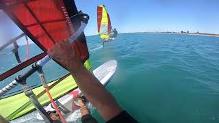 Windfoil vs Windsurf  match test [upl. by Worra]