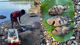 Aventura de pesca con arpón pescando mojarras en un rincón mágico y cocinándolas [upl. by Toolis334]