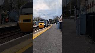 GWR HST Class 43042  43097 departing Saltash with friendly wave  2 tone trainspotteruk class43 [upl. by Lerrehs300]