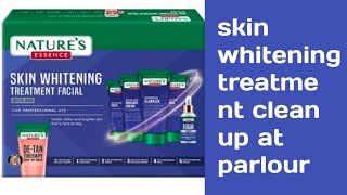 Natures essence skin whitening treatment clean up step by step at parlour Queensbeauty [upl. by Ellehcear]