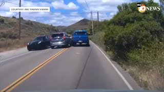 Dashcam captures SUVs dangerous move on Escondido road [upl. by Ardnekan]