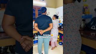 Surprise gone wrong 😑 🤯 sathishanitha shorts funny reallifecomedy anitha trending [upl. by Ademla]