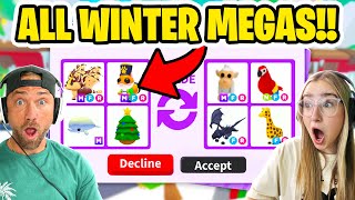 We Trade ALL NEW WINTER MEGAS in Adopt ME Roblox [upl. by Nitsrik]