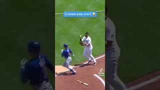 why didn’t he just touch the bag for the out 😭 mlb baseball funny funnybaseball cubs pirates [upl. by Janel]