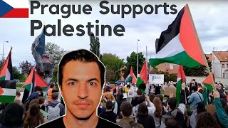 Protesters March in Prague to Support Palestine May 21 [upl. by Fregger]