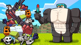 Minecraft BUT you get RIPPED STRENGTH  9999 [upl. by Arissa338]