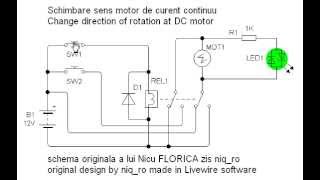 control sens rotatia la motor de curent continuu doar cu un releu [upl. by Haiel813]