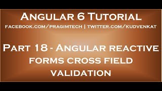 Angular reactive forms cross field validation [upl. by Anon214]