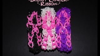 NEW quotBreast Cancer Ribbonquot Bracelet Tutorial on the Wonder loom [upl. by Anahsor]