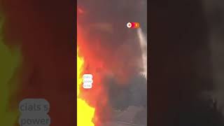 Massive pipeline fire in La Porte Texas sparks evacuations [upl. by Arrim]