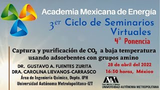 Captura y purificación de CO2 a baja temperatura usando adsorbentes con grupos amino [upl. by Adla]