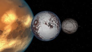 Pluto Vs Pluto Moons Vs Mars Size Comparison [upl. by Neih861]