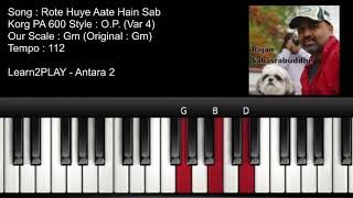 Rote Huye Aate Hain Sab Muqaddar Ka Sikandar Title Song  Piano Tutorial  Slow Play  Easy Piano [upl. by Leirrad]