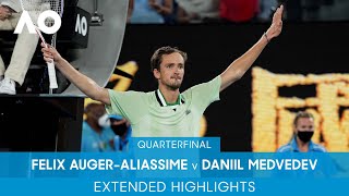 Felix AugerAliassime v Daniil Medvedev Extended Highlights QF  Australian Open 2022 [upl. by Lanos]