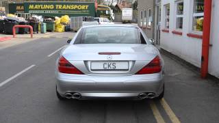 Mercedes R230 SL350 CKS Sport Quad Tailpipe Exhaust [upl. by Nananne]