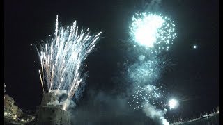 PIROTECNICA CATAPANO FOR SESTIERE BORZOLI INCENDIO DEL CASTELLO  FESTE DI LUGLIO  RAPALLO 2017 [upl. by Amandie]