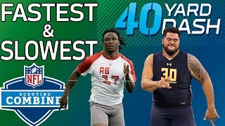 Top 5 Fastest amp Slowest 40Yard Dash Times Since 2008  NFL Combine Highlights [upl. by Bozuwa]