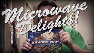 Hungry Man Salisbury Steak  Microwave Delights ep2 [upl. by Nivla]