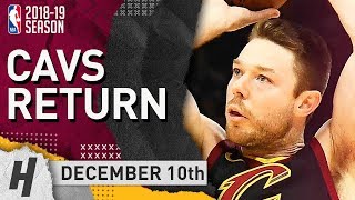 Matthew Dellavedova CAVALIERS RETURN Full Highlights vs Bucks 20181210  11 Pts 4 Ast 2 Reb [upl. by Imena169]