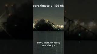 Moments before the Baltimore Key Bridge Collapsed portauthority [upl. by Leiand]