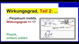 Wirkungsgrad berechnen Teil 2 Perpetuum mobile Wirkungsgrad mindestens 1  Physik [upl. by Tenaj]